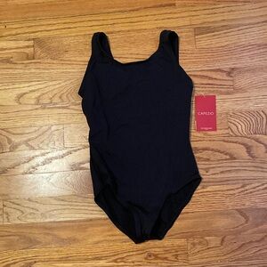 NWT Capezio Black Tank Leotard Size Large